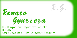 renato gyuricza business card